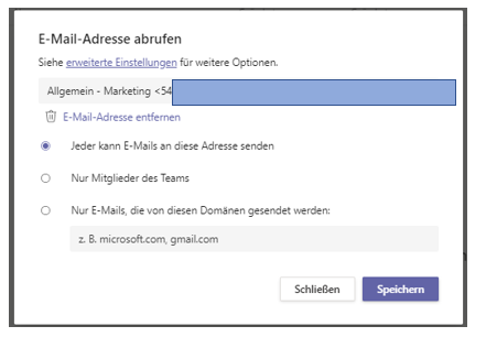 so importierst du e-mails nach teams, Anleitung screenshot 