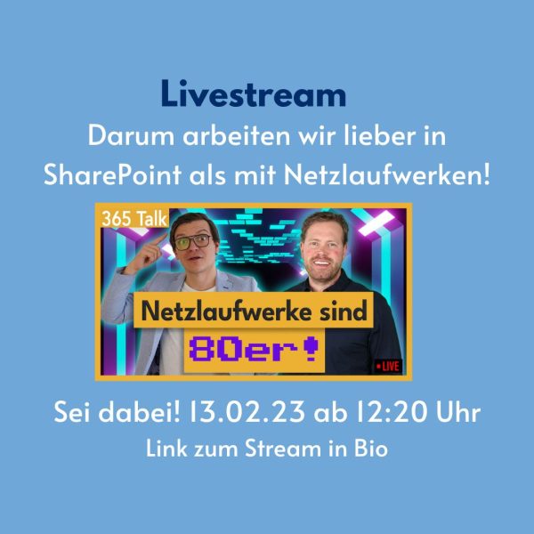 SharePoint Ankündigung Livestream