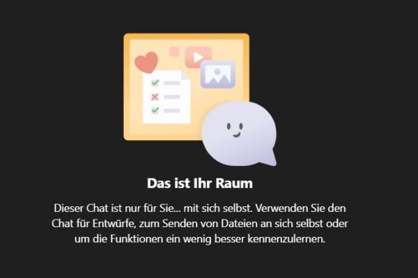 Chat an mich selbst in Teams